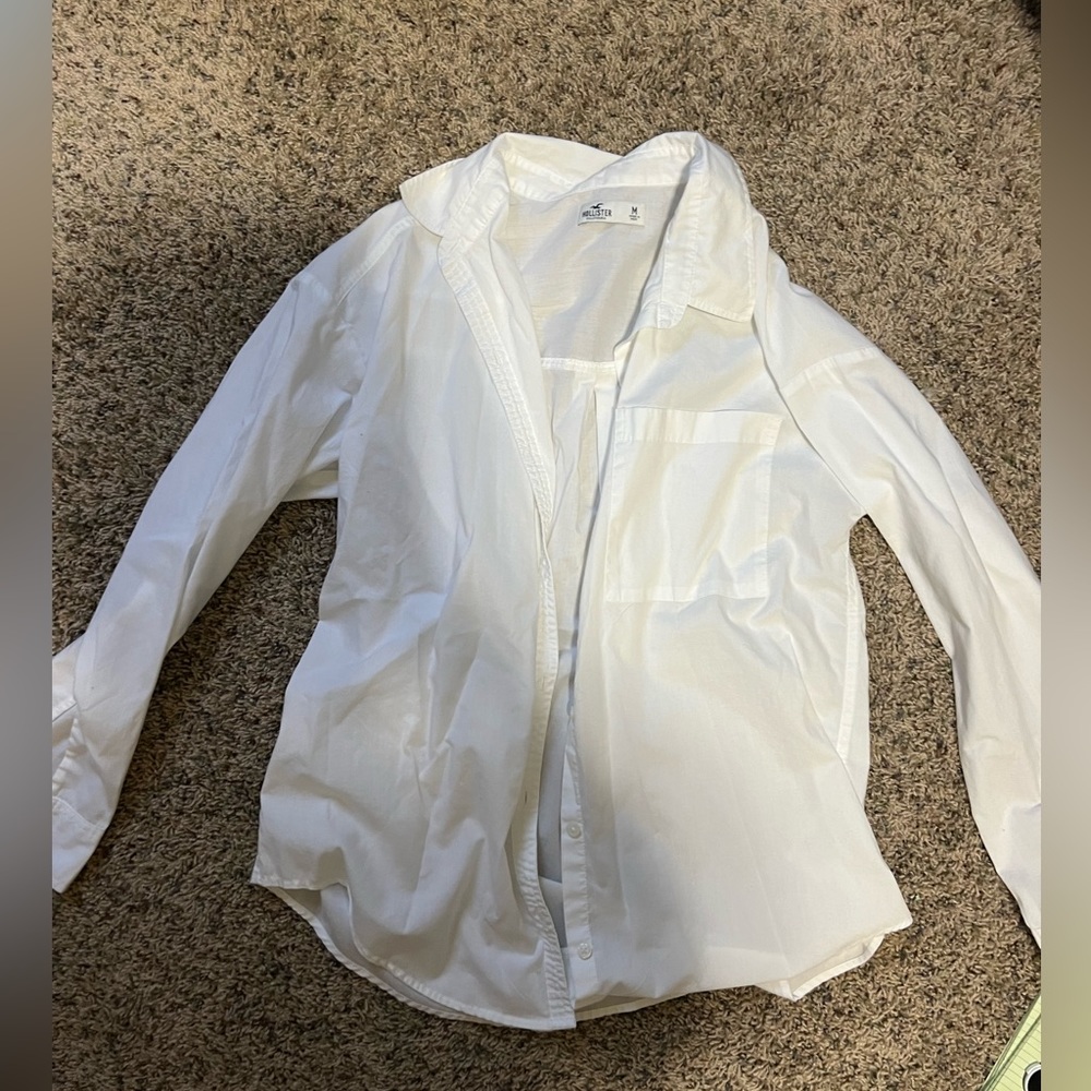 White Hollister Button up